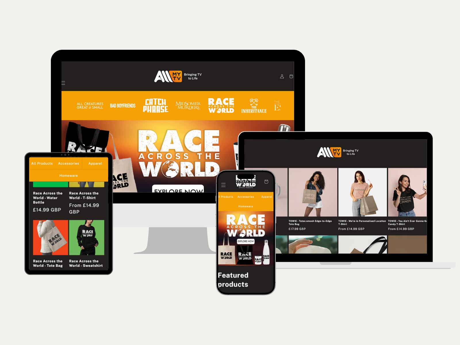 Professional Web Development & E-commerce Solutions - Theme Development for AllMyTV.com screenshot