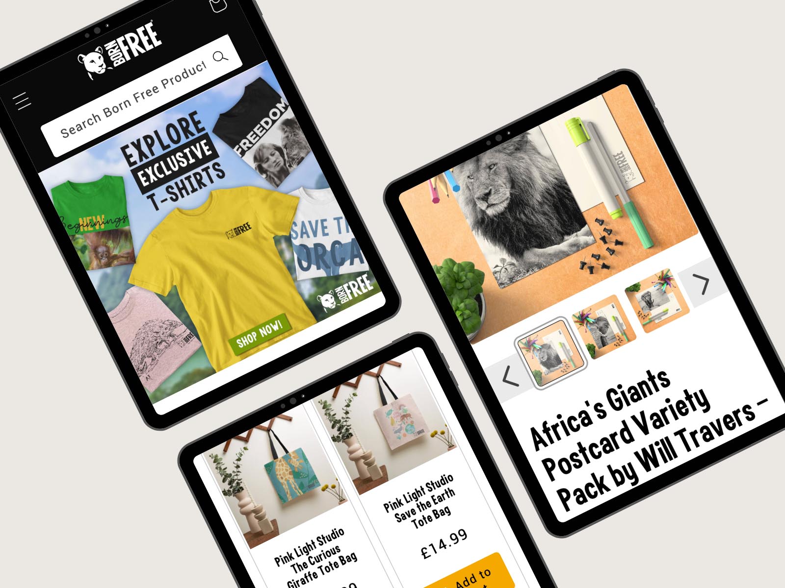 Professional Web Development & E-commerce Solutions - Theme Development for Born Free – Official Online Shop screenshot