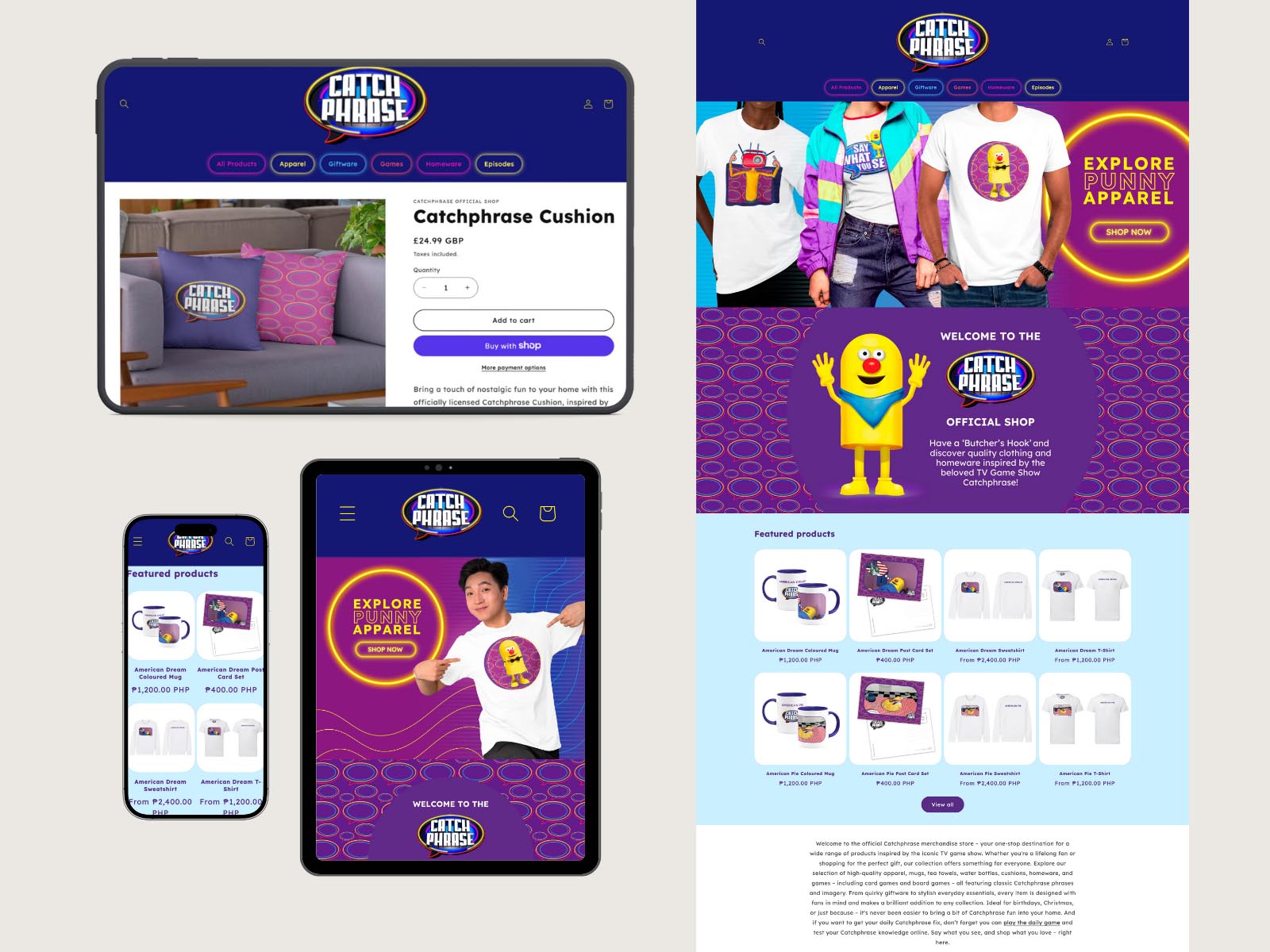 Professional Web Development & E-commerce Solutions - Theme Development for shop.catchphrase.co.uk screenshot