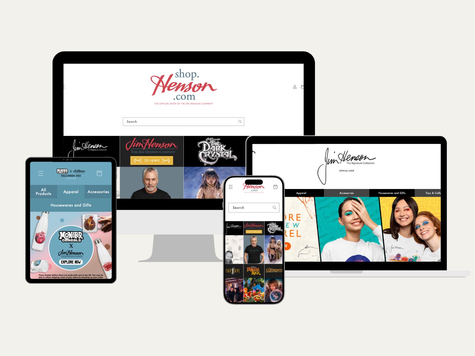 Professional Web Development & E-commerce Solutions - Theme Development for shop.Henson.com screenshot