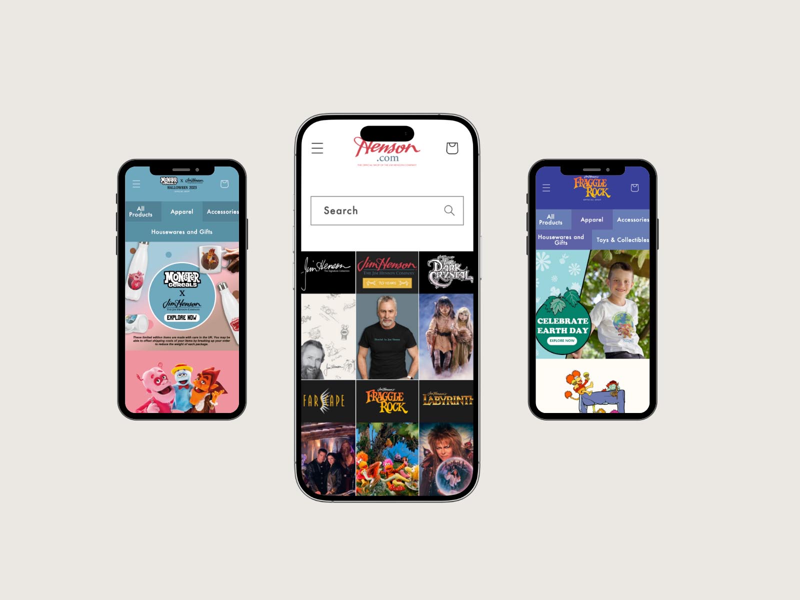 Professional Web Development & E-commerce Solutions - Theme Development for shop.Henson.com screenshot