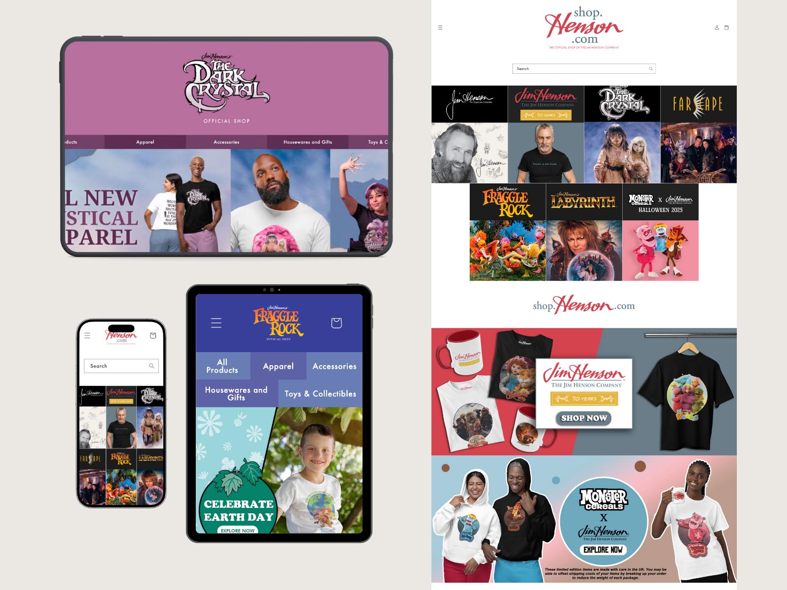 Professional Web Development & E-commerce Solutions - Theme Development for shop.Henson.com